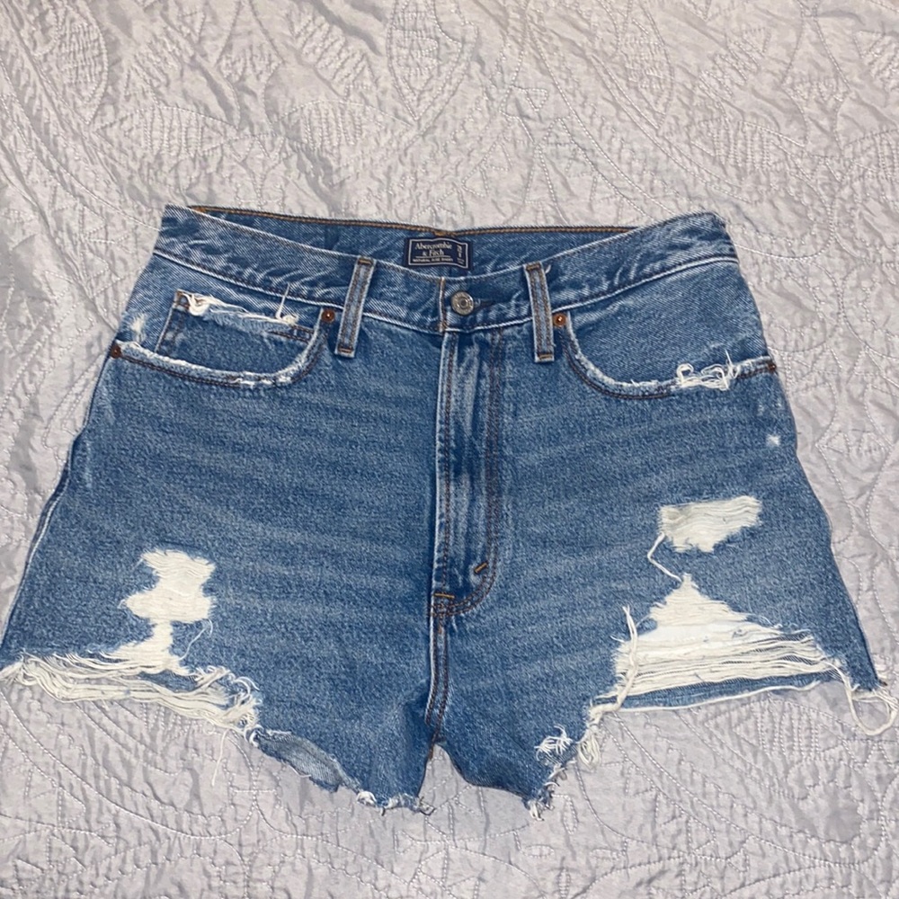 Abercrombie jean shorts high rise